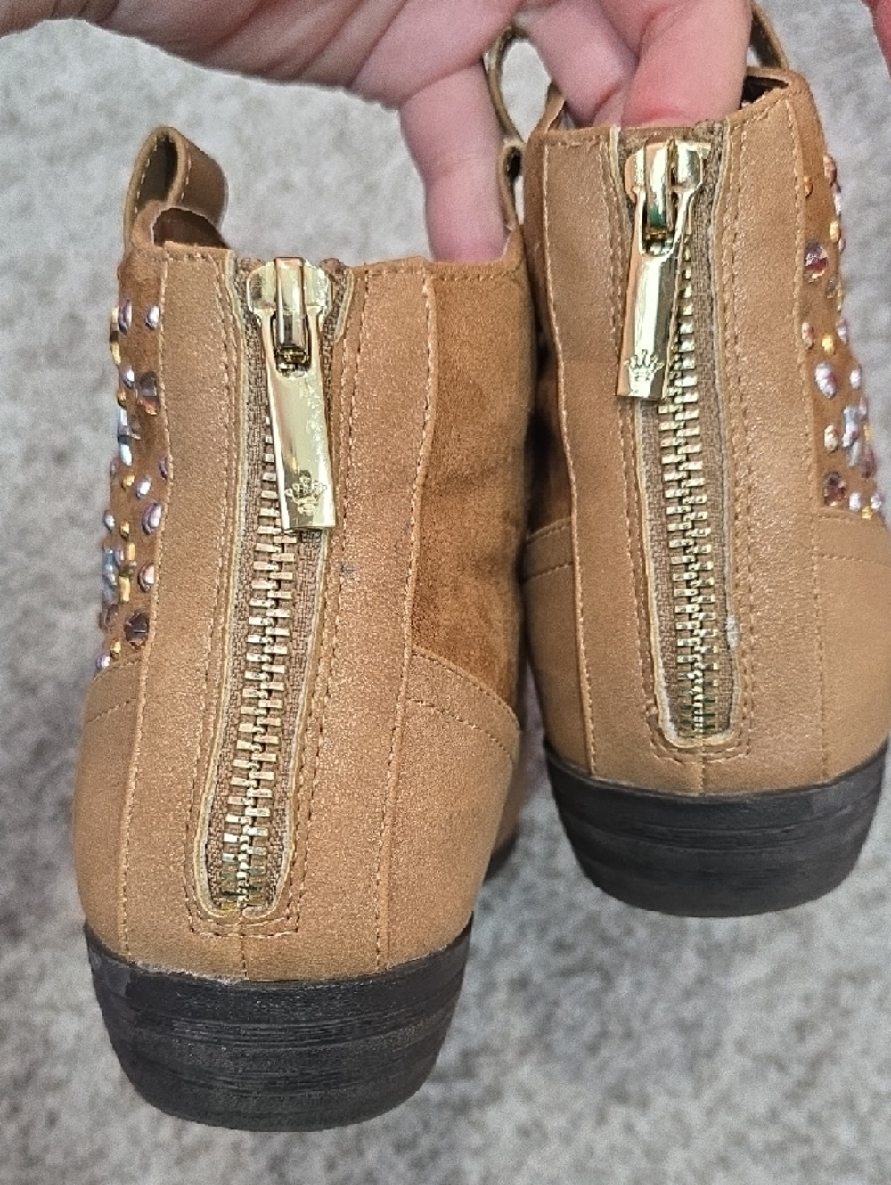 Nina Brown Ankle Boots For Girls Size 5 - Picture 8 of 9